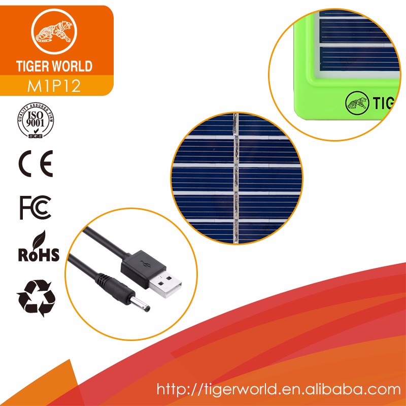 china 1W/6V USB cell small size solar panel for mobile charger