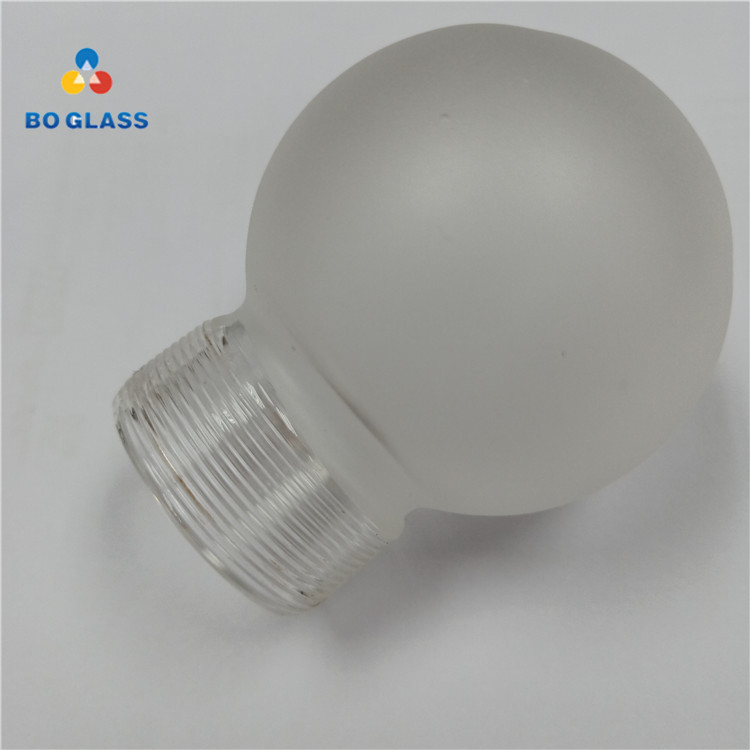 Customized High Quality Frosted Glass Ball with Outer Thread