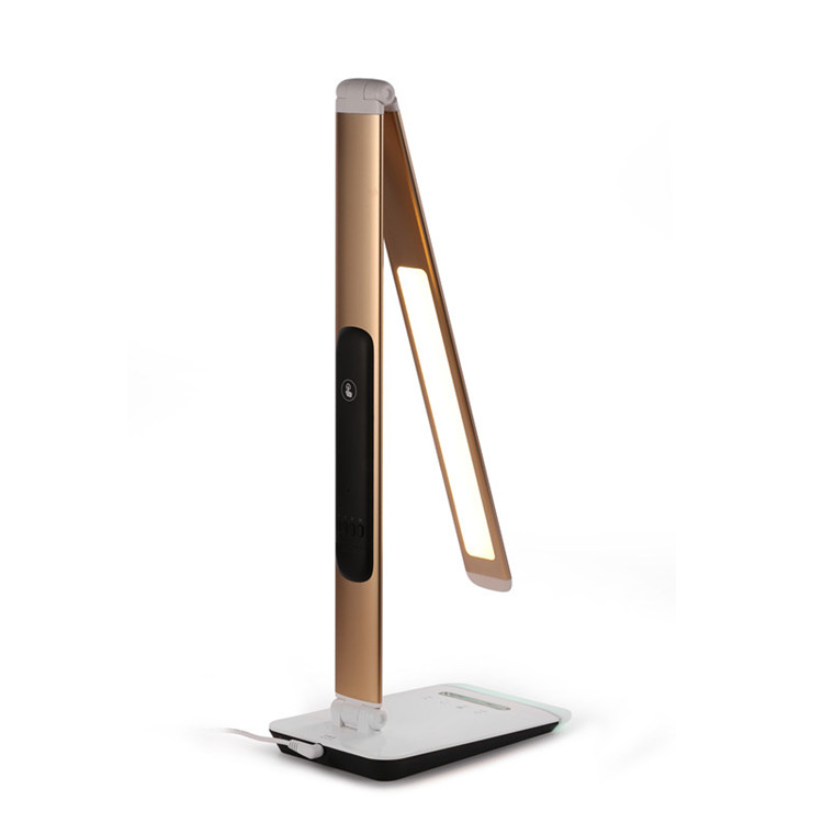 LED Dimmable Touch Control Gold/Silvery Desk Lamp with LCD Screen