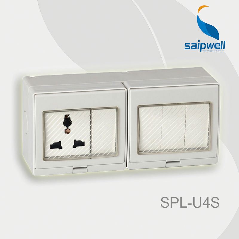 Saipwell Y Long Service Life National Dustproof Socket Door Electrical Distribution Box110-250V 16A ABS/PC