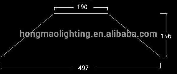 19 inch 90 degree led high bay pc lamp shade