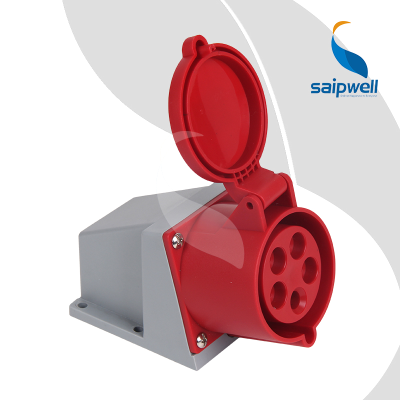 SAIPWELL ip44 ip67 international certificated waterproof 63 amp industrial plug & socket