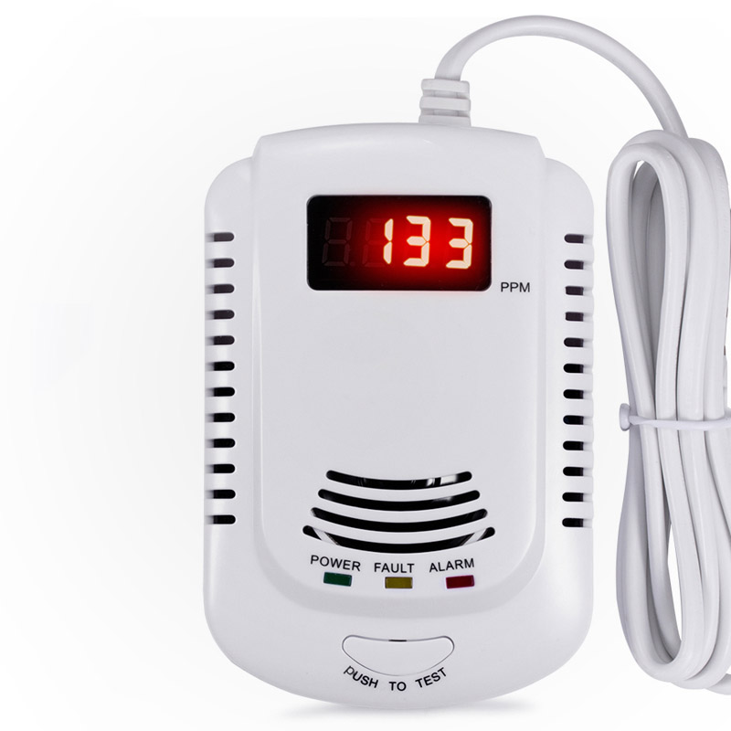 Cooking gas leakage device 90V-240V ac multi-gas leak alarm lpg gas leak detector for home use