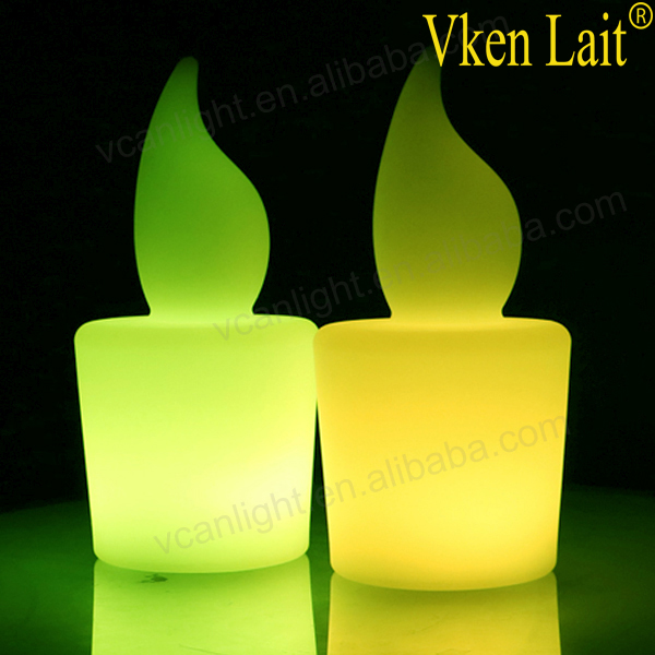 illuminated electronic plastic flameless moving wick led candle