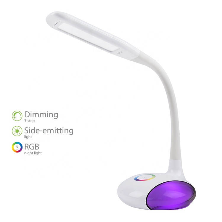 Eye Protection ABS Dimmable Decorative Desk Lamp, Lamp Desk LED With RGB Night Light