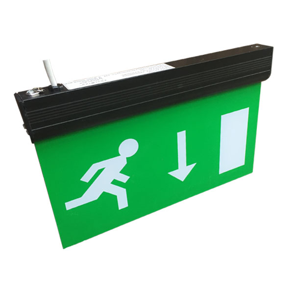 Green Glass Exit Signs LED Channel Emergency Lighting 220V