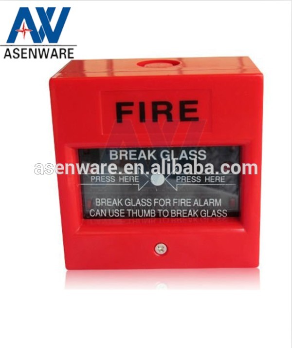 2 wire connecting Conventional fire alarm break glass type manual call point