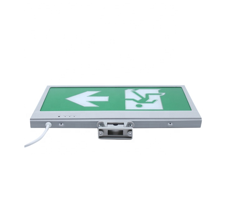 Universal hanging mount LED green exit sign