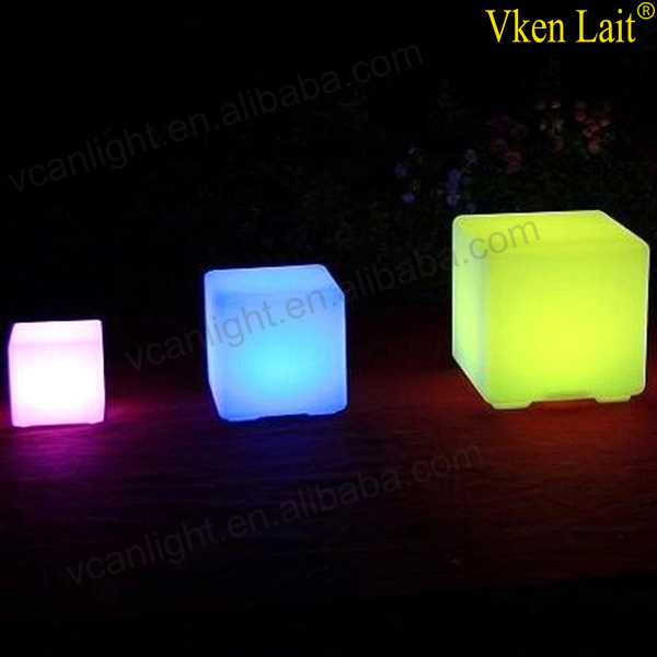 waterproof rechargeable led cube light solar light