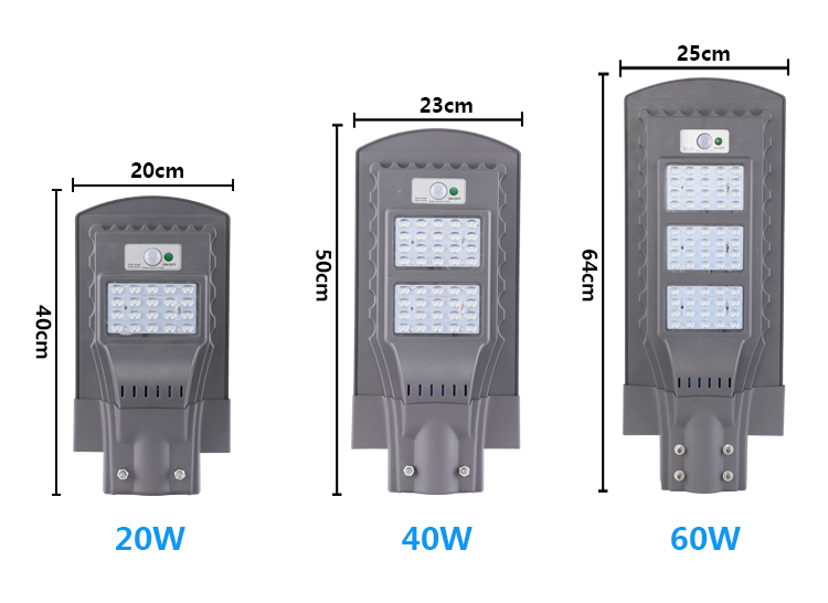 30w 60w 90w Outdoor ip65 waterproof smd integrated all in one solar led street light