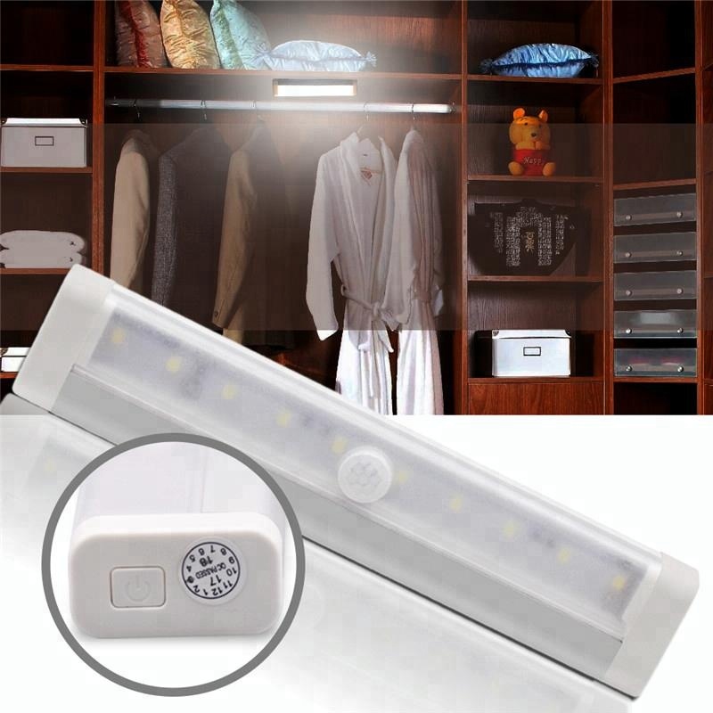 Motion Sensor Wireless Rechargeable Luxury Aluminum LED Under Cabinet Closet Night Lighting for Kitchen Cabinet Wardrobe