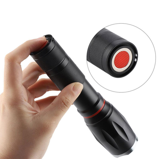 Outdoor Emergency Waterproof Hand held Torch Worklight Magnetic Zoomable Mounting LED Flashlight