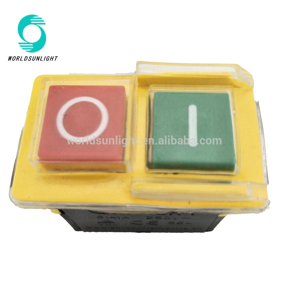 IP54 CK-1F 6(4)A 250VAC explosion-proof waterproof double-head push button electromagnetic switch