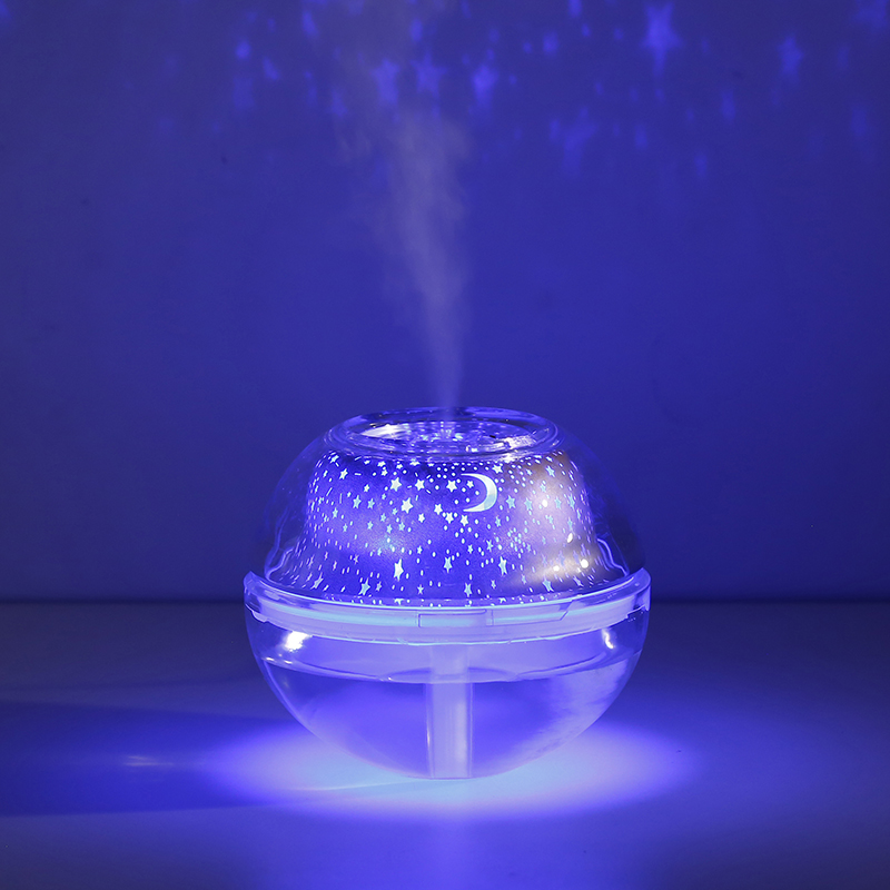 500ml Wholesale Aromatherapy Diffuser Crystal Night Light Projection Cool Mist Ultrasonic Essential Oil Aroma Humidifier