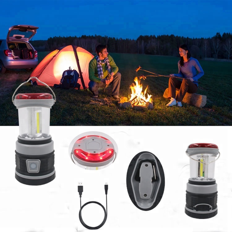 LED Portable Light Rechargeable Lantern Outdoor Camping Hiking Tent Lamp