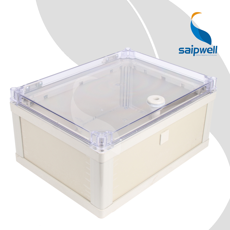 SAIPWELL 600*600*250mm IP66 High Quality transparent Plastic PVC Waterproof Box Electrical Box Custom PVC Box