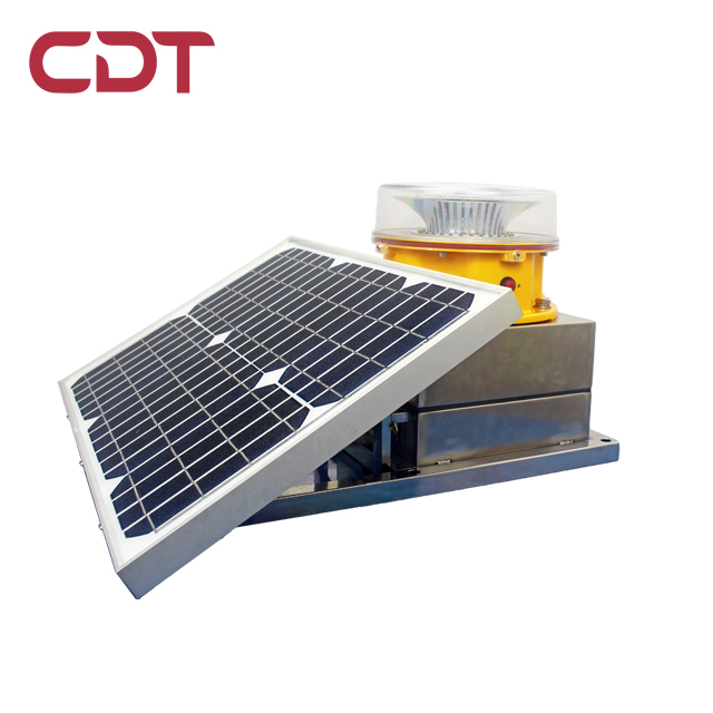 Chengdong CDT CK-15E solar panel LED obstruction light for using in airport/chimney/tower airport beacon