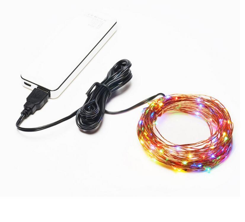 10M 33ft 100led 5V USB outdoor  copper wire led string lights for christmas  wedding party decoration