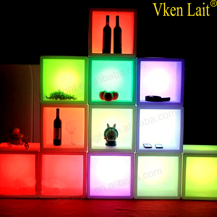 RGBW 16 colors rechargeable battery operated wine cooler with led light