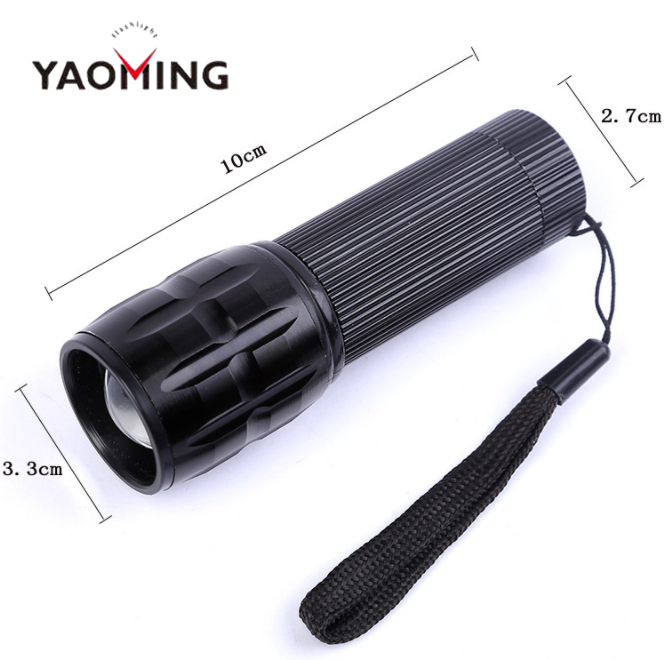 High power zoom AAA battery torch light aluminum led flashlight