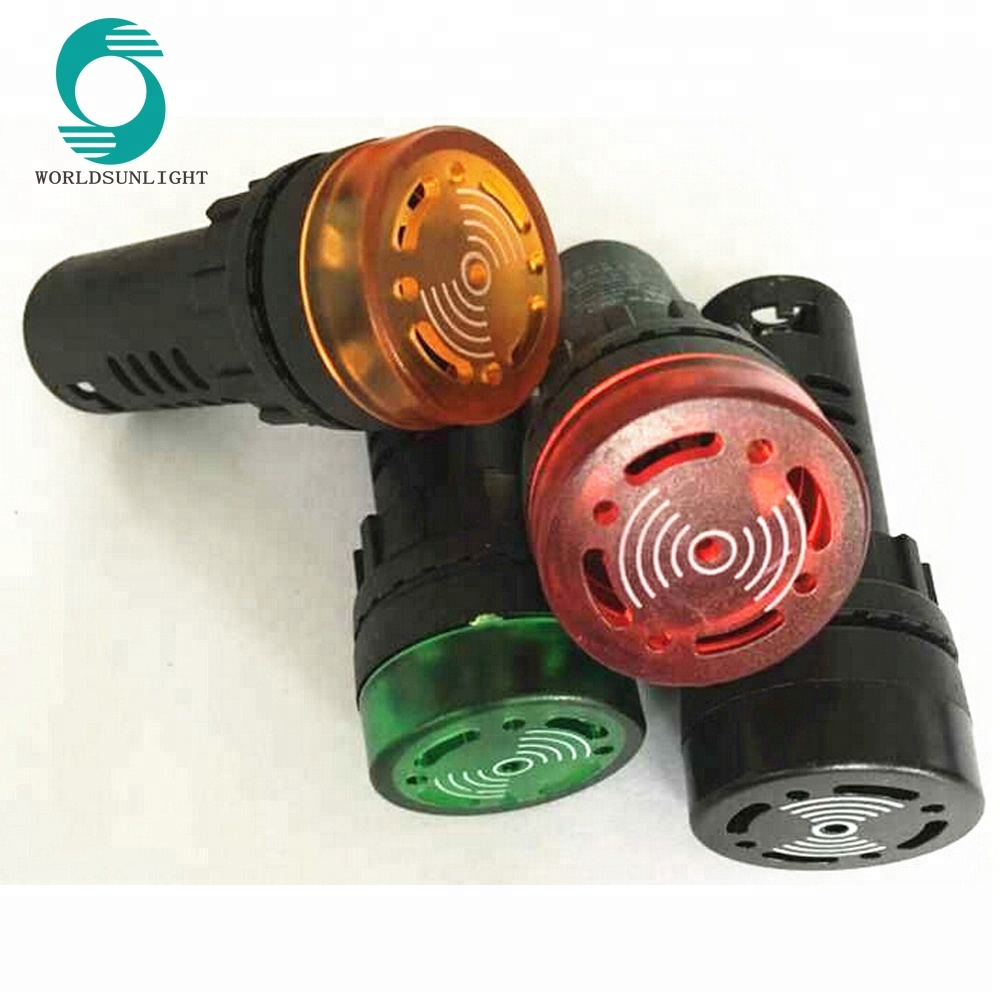 AD16-16SM 16mm dc ac selectable voltage indicator led light buzzer