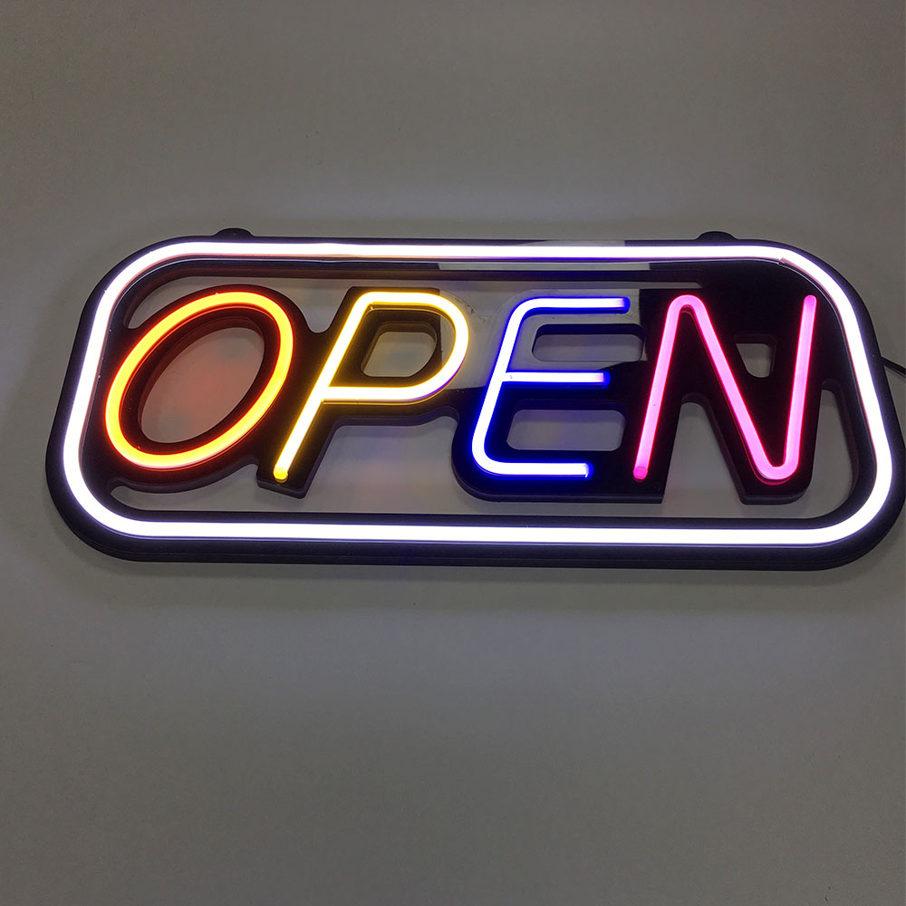 Barber shop custom 24 hour led lighted neon open sign board acrylic mini led open close sign for store restaurant