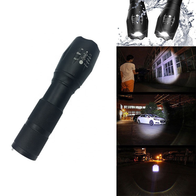 LED torch flashlight rechargeable led flashlight with power bank