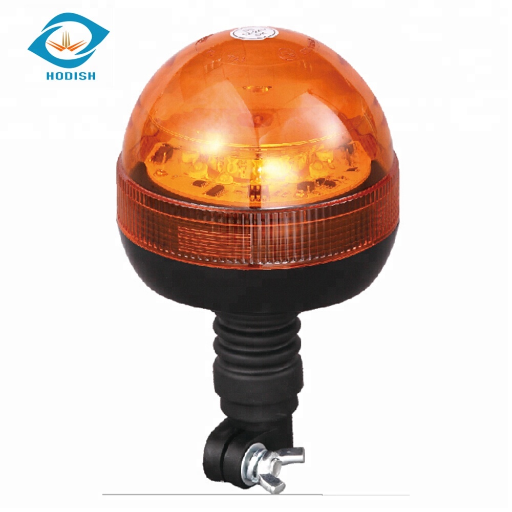 12V Rotating Flashing Amber Beacon DIN Pole spigot Mount Tractor Warning Light