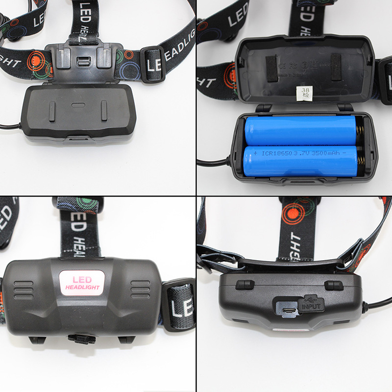 5Led 4XPE+T6 High power waterproof powered by 18650 li-on battery led headlamp rechargeable for camping