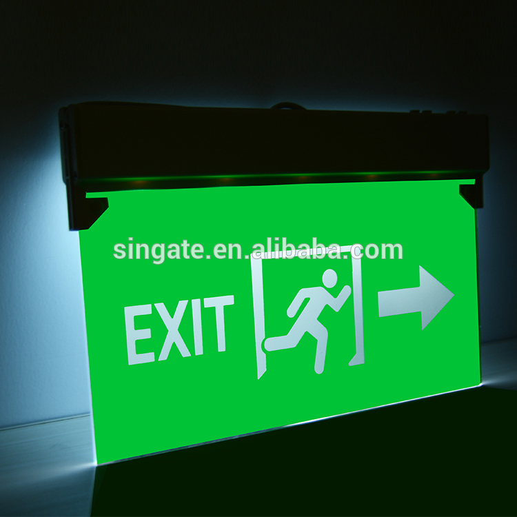 IP20 CE Approved Fire Resistant wall mounted emergency light exit sign