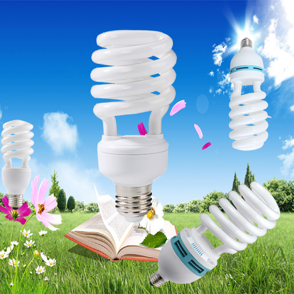 Half spiral Energy Saving Lamp 6000hours/8000hours CFL lamp PBT-Plastic CFL lighting