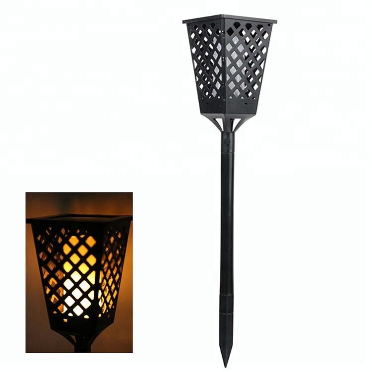 Solar Power Flame Torch Tiki Light Garden Path Home Flickering Lamp