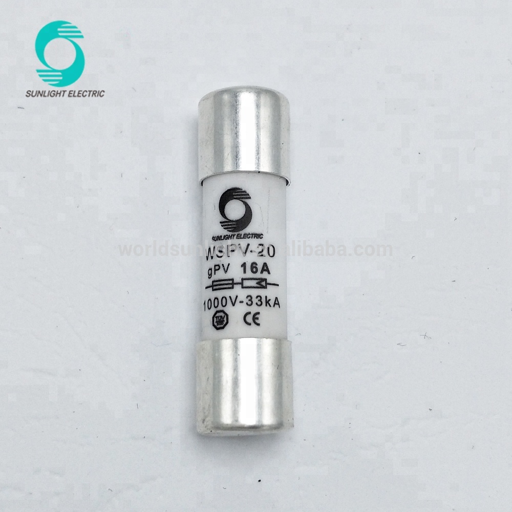 High quality 1P Dc fuse 1000V 12A 10*38mm