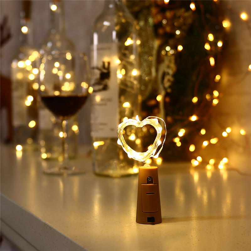 Cork Shaped Bottle Stopper Glass Wine Colorful LED String Bar Xmas Party Wedding Home Decoration led string bottle light