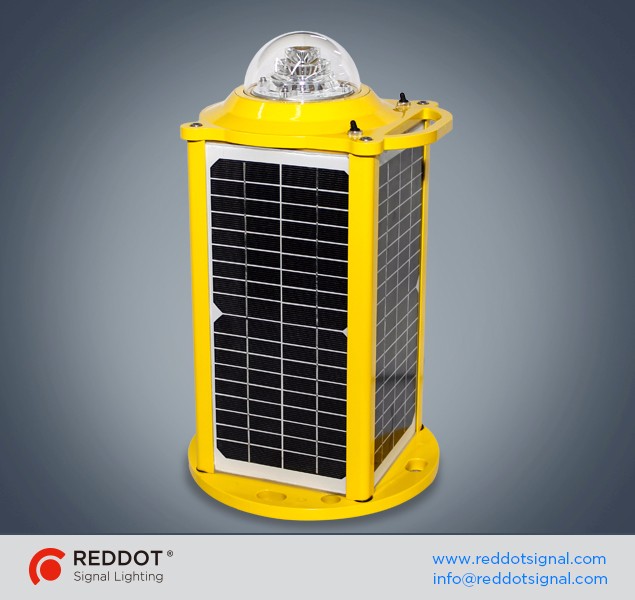 Solar powered LED aviation obstruction lighting/solar tower beacon signal