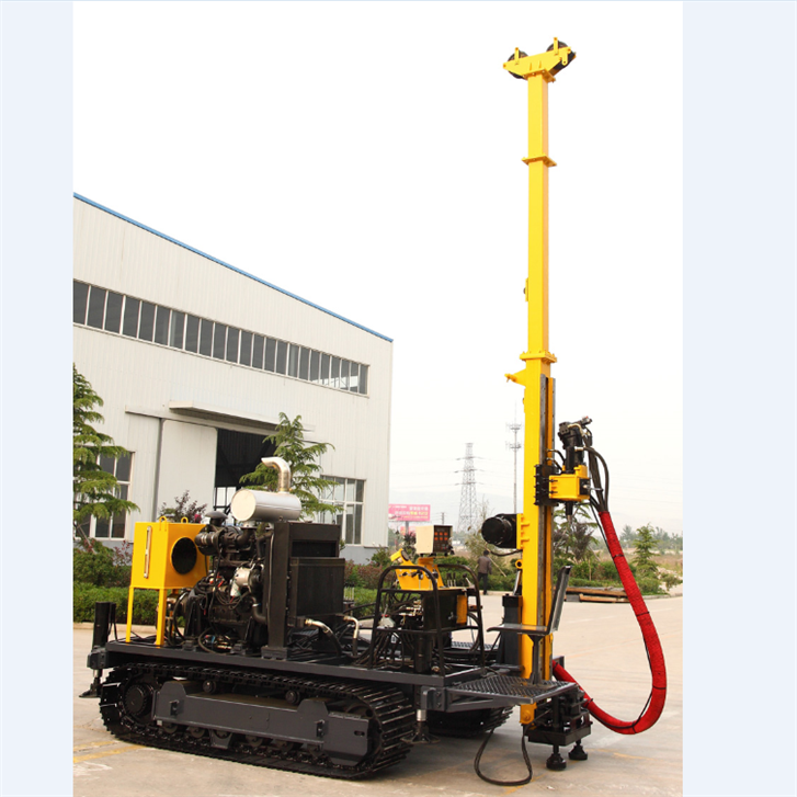 100m 180m 200m 300m 400m 600m 700m 1000m Portable Crawler Pneumatic Rotary Water Drilling Rig  with CPT  SPT