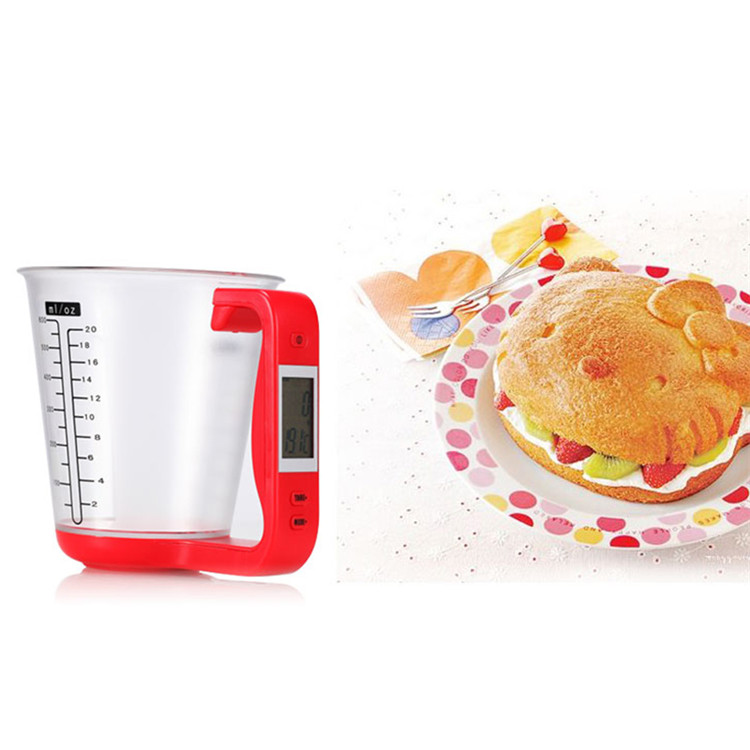 Measuring Cup Scale with LCD Display Kitchen Jug Digital Food Liquid Measure Containers Tools