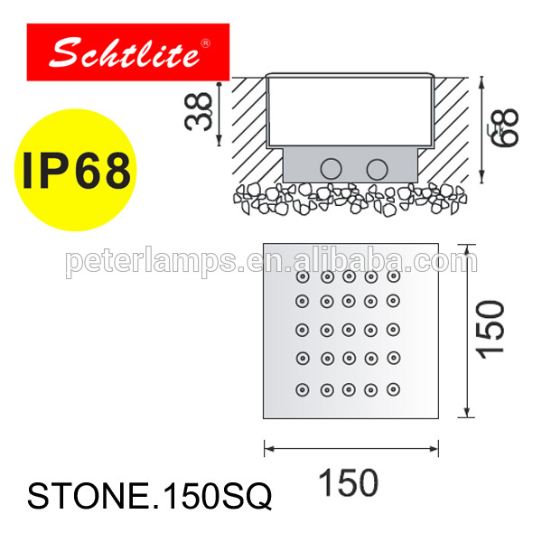 STONE china factory manufacturer square outdoor led brick paver light