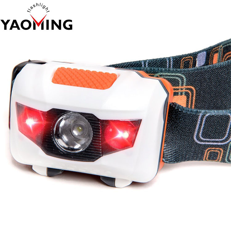 Outdoor Bright Camping Headlamp Plastic 3 LED AAA Battery LED Headlamp