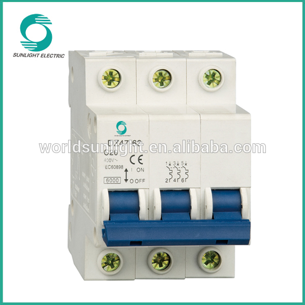 CE approval XC45 series DZ47 C45 TYPE 1~63A 230V/415V type electrical micro circuit breaker iec 947-2