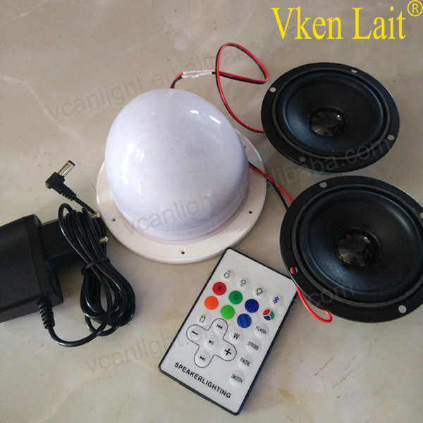 LED lighted bluetooth speaker table desk lamp with rgb color