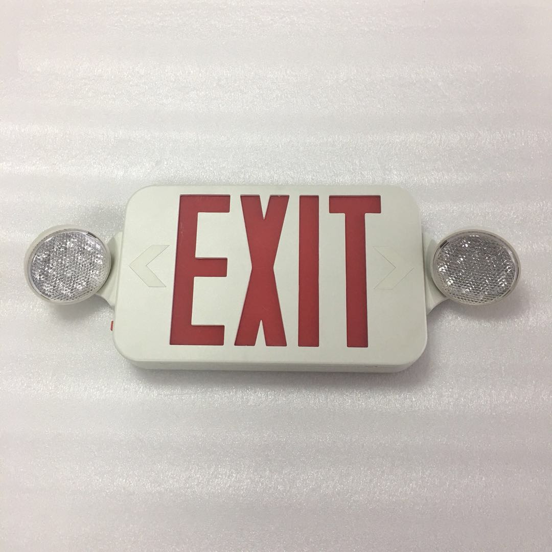 Newest North American standard emergency battery backup combo exit light sign