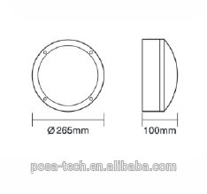 middle size round type PC+Aluminum die-casting cover LED bulkhead light (PS-BL-LED001M)