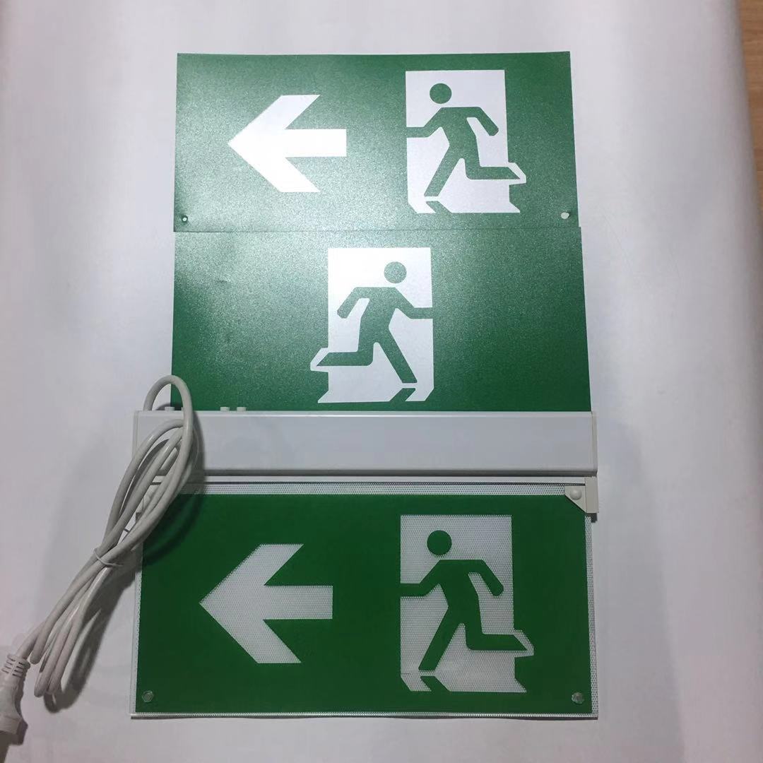 South America Exit Sign Green White Housing SALIDA led emergency light running man exit sign