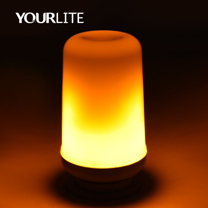 Yourlite E27 LED Flame Lamp Lights LED Flame Effect Bulb With Gravity Sensor