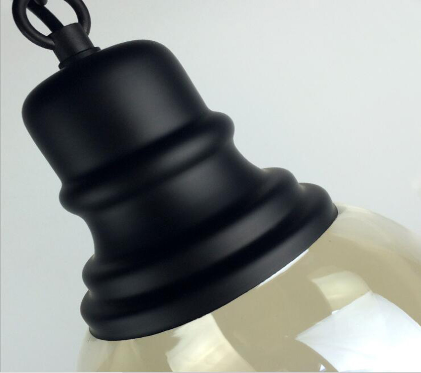 Europe Style Retro Glass Lantern LED Pendant Light