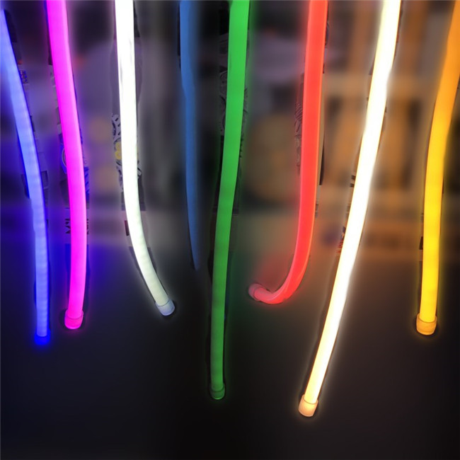 12v/24v/110v/220v/240v Rgb Color Changing waterproof 360 degree led neon flex rope light