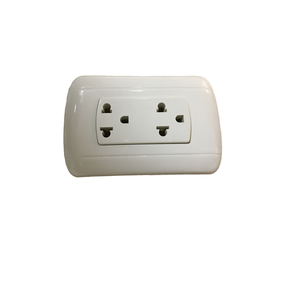 CET-CJ055R 10A 110-250V 3 pin double socket wall socket light socket