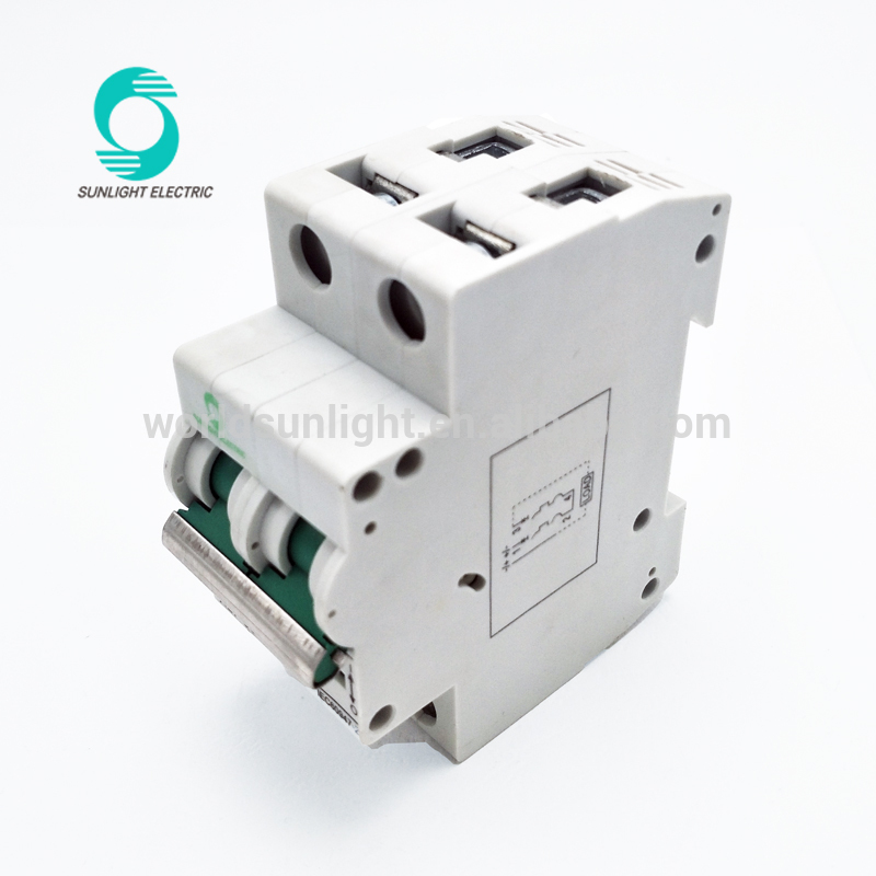 Solar system china supplier IEC 60947-2 approval DC 500V 20A 6kA 2 pole mini dc electrical miniature circuit breaker mcb