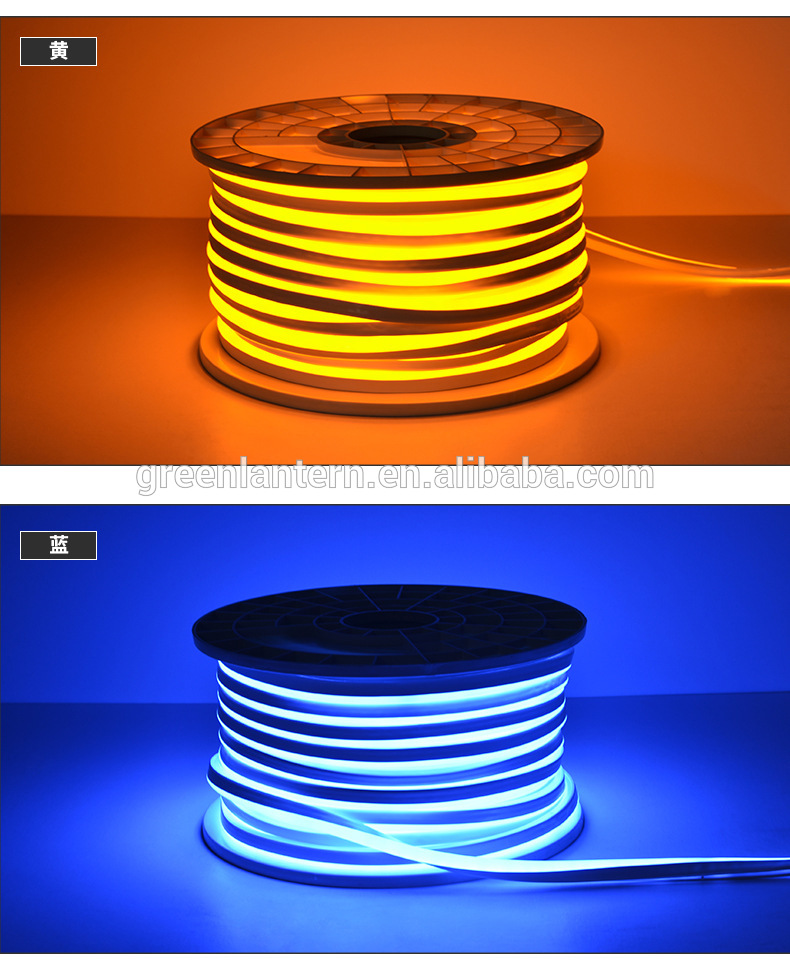 15*25mm 110V 220v LED Neon Flexible Rope Light of single side with 2835 SMD